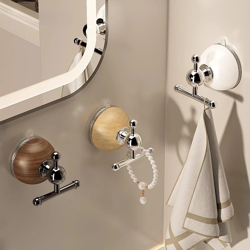 吸盘挂钩免打孔强力承重浴室卫生间墙上门后真空无痕不锈钢粘挂钩