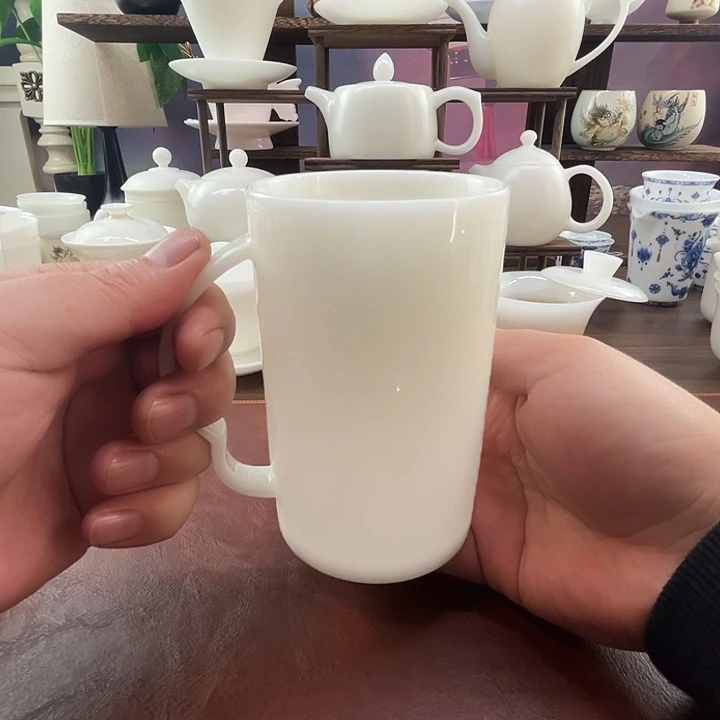 釉烧璞玉瓷400ml可乐杯水杯茶杯马克杯