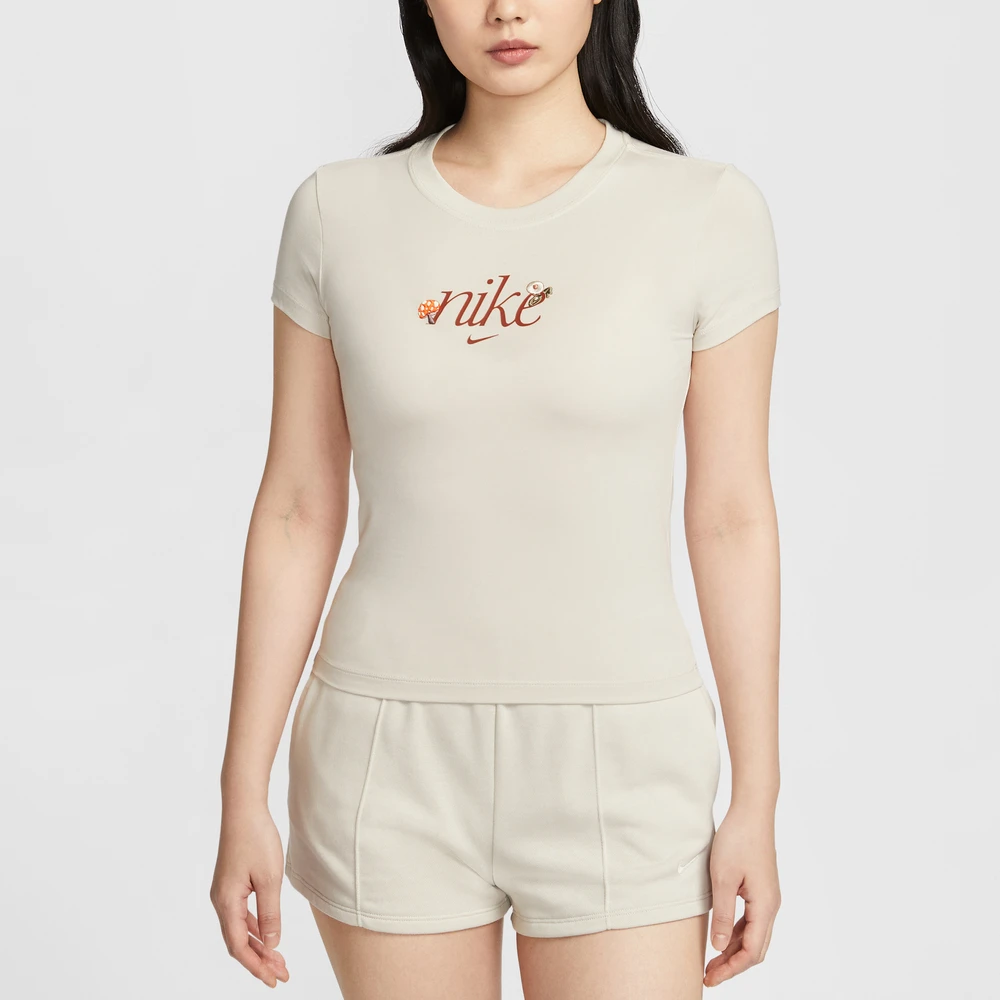 NIKE耐克双旦女子NK CHLL KNIT TEE EDAY针织无领短T恤HF9723-104