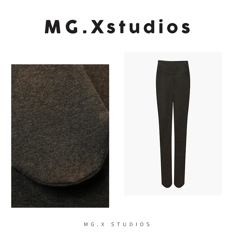 【徘徊】MGX保暖裤修身打底绒裤秋冬外穿长裤M44E2990K130