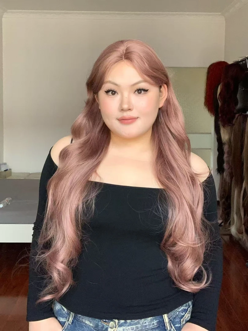 西梅粉大波浪假发~显白首选~长卷女款假发