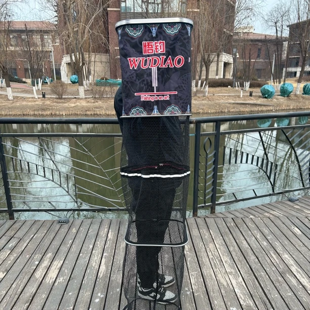 新款方形野钓鱼护加厚涂胶网布防伤鱼防挂鱼