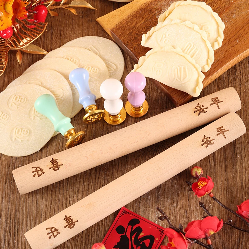 千姑娘家用擀面杖创意福财印花面食不粘烘培包饺子居家好物神器