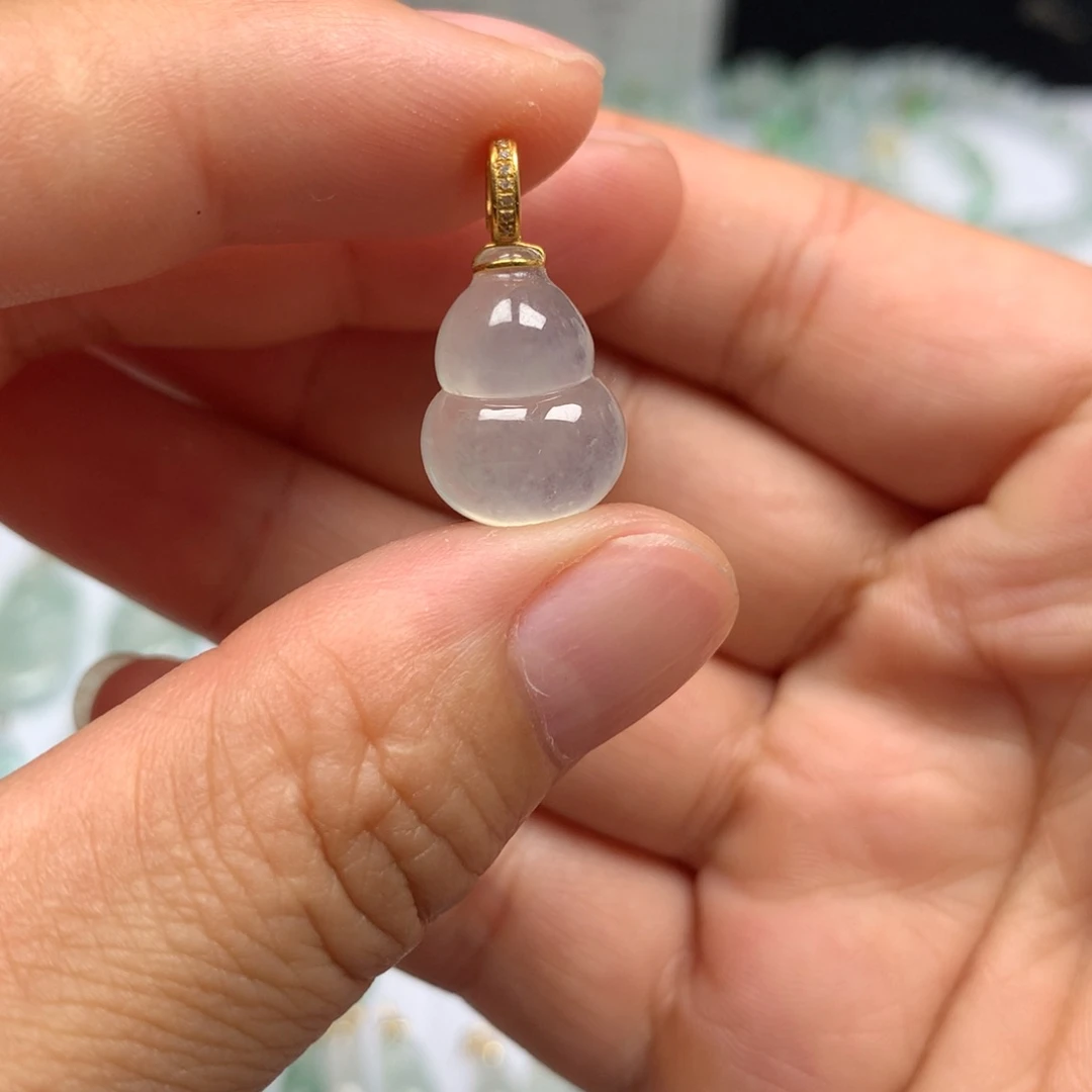 【闪购商品】翡翠18K金镶嵌吊坠(不含链)
