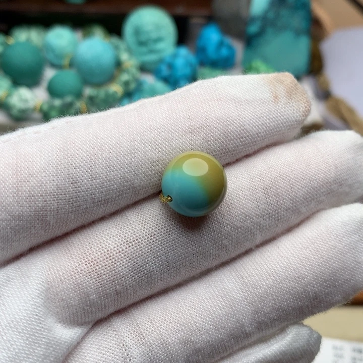 绿松石未镶嵌珠宝奇石11.9mm