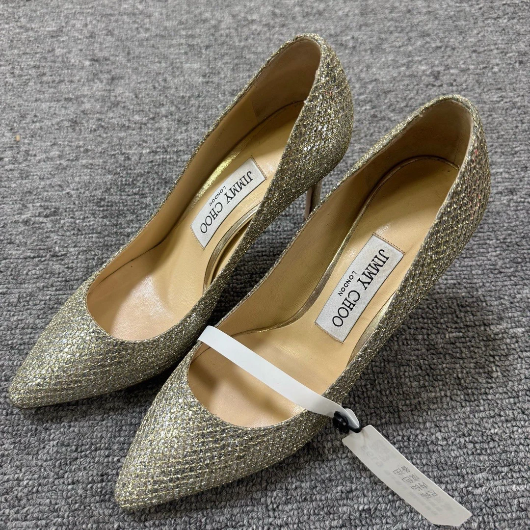 95新 JIMMY CHOO/吉米周 亮闪细高跟 35.5码/6193