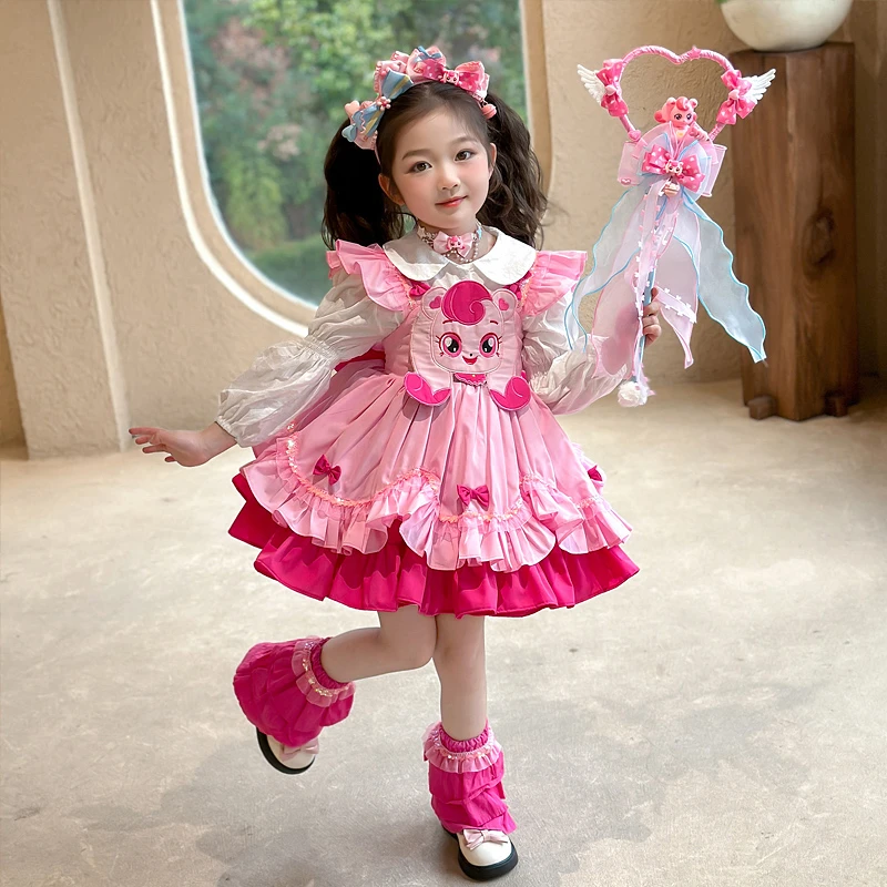 女童连衣裙春秋2025新款洋气儿童洛丽塔公主裙女宝宝春装套装裙子