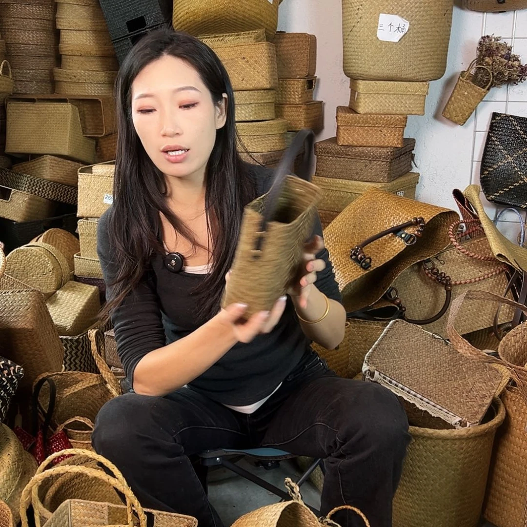 编织带草编包/草编收纳盒微瑕疵