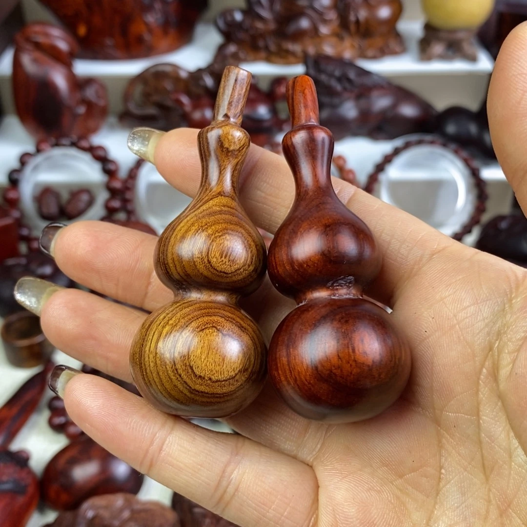 木葫芦手把件两个一对葫芦手把件