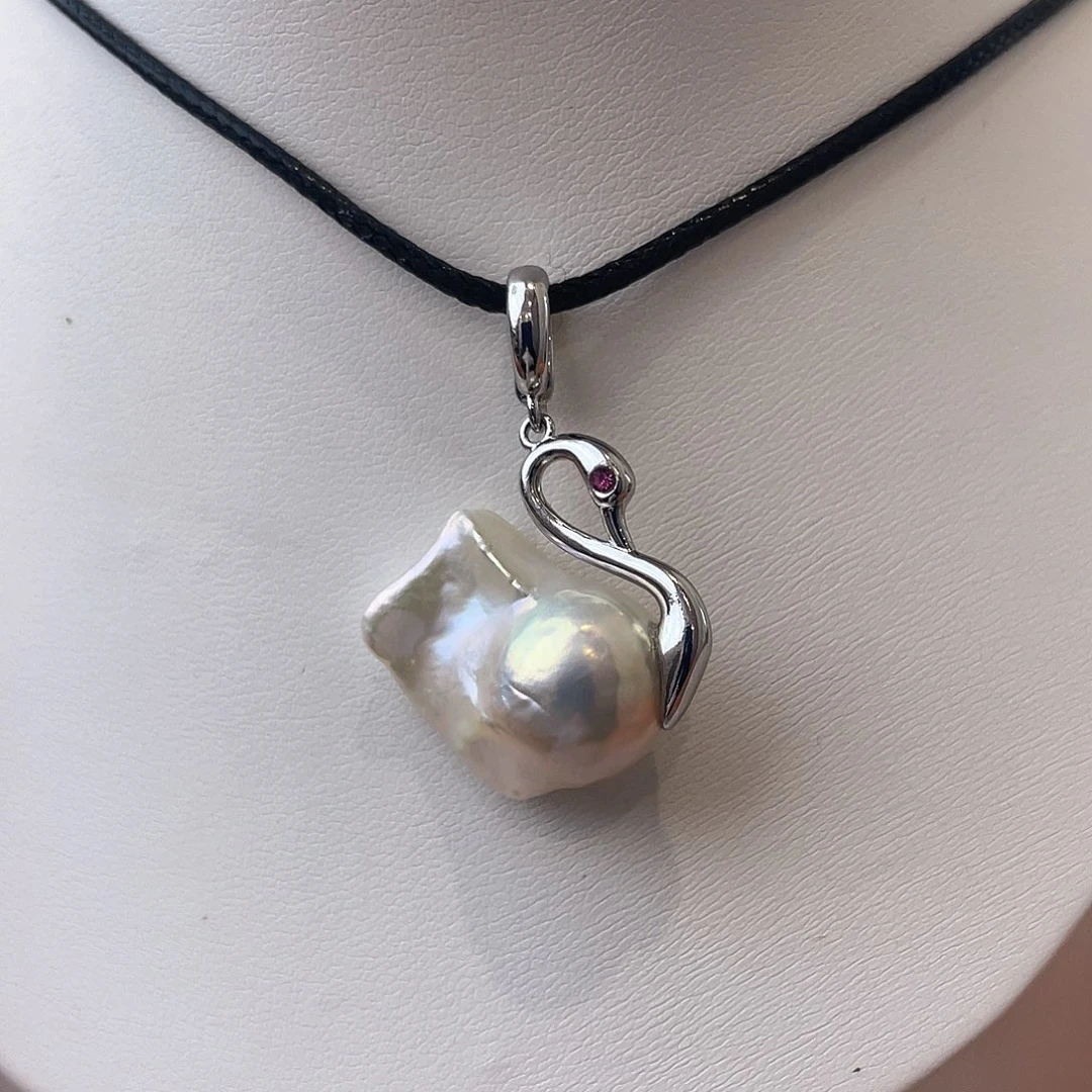 淡水珍珠颈饰银S925镀金镶嵌