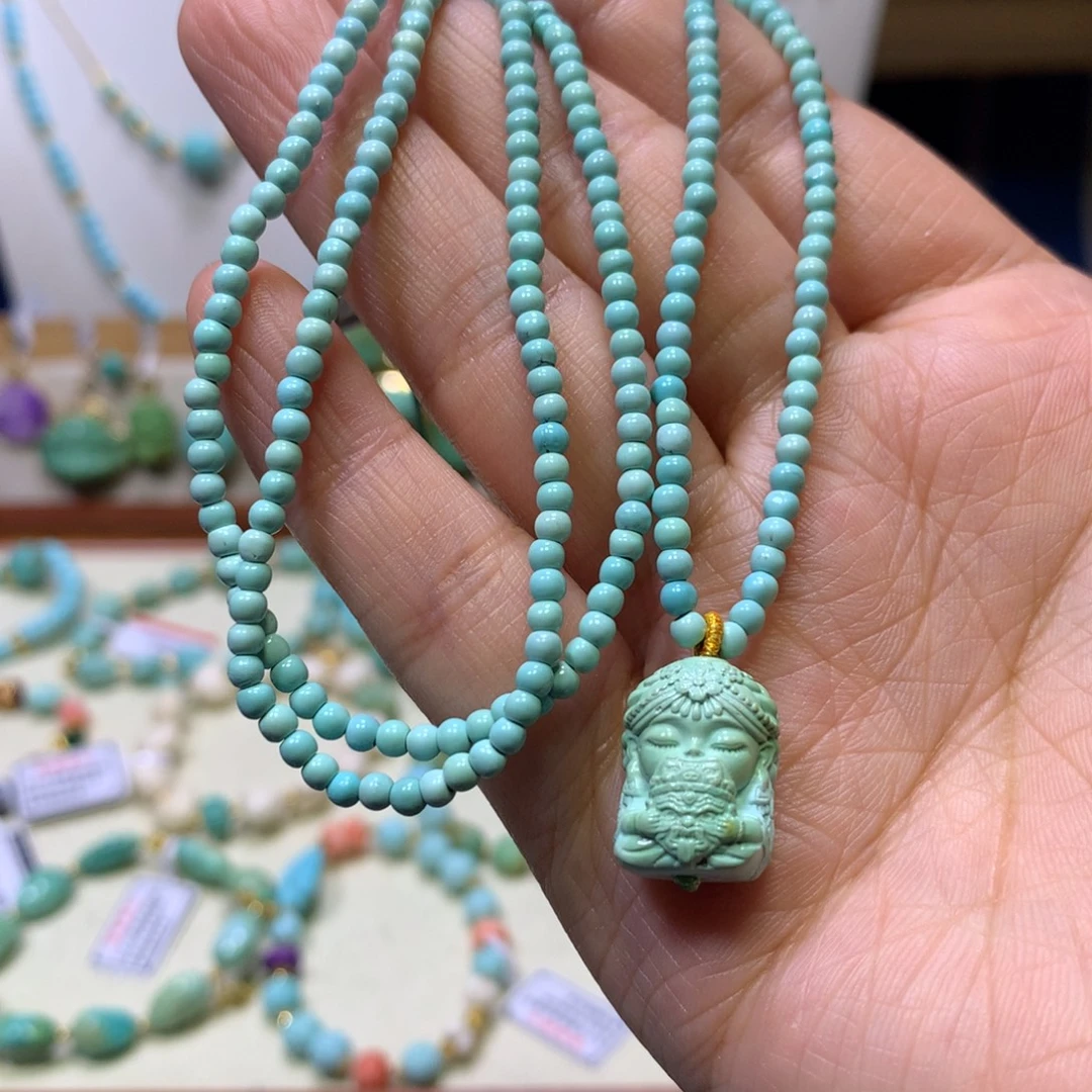 绿松石未镶嵌项链