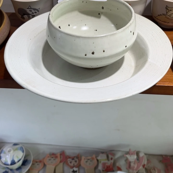 瓷景德镇粗陶复古盘碗微瑕