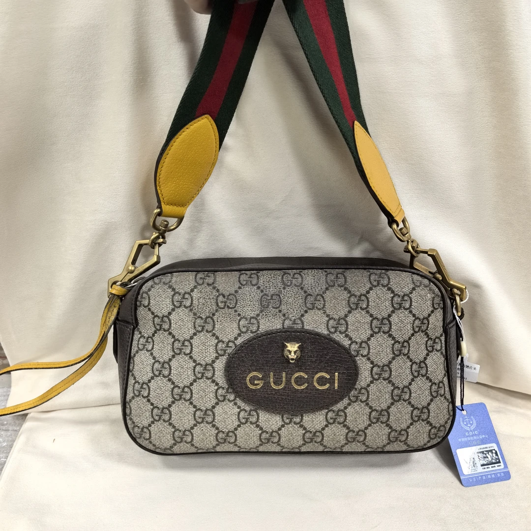 95新 GUCCI/古驰 兔兔奢 G专属/古驰虎头斜挎包/08001