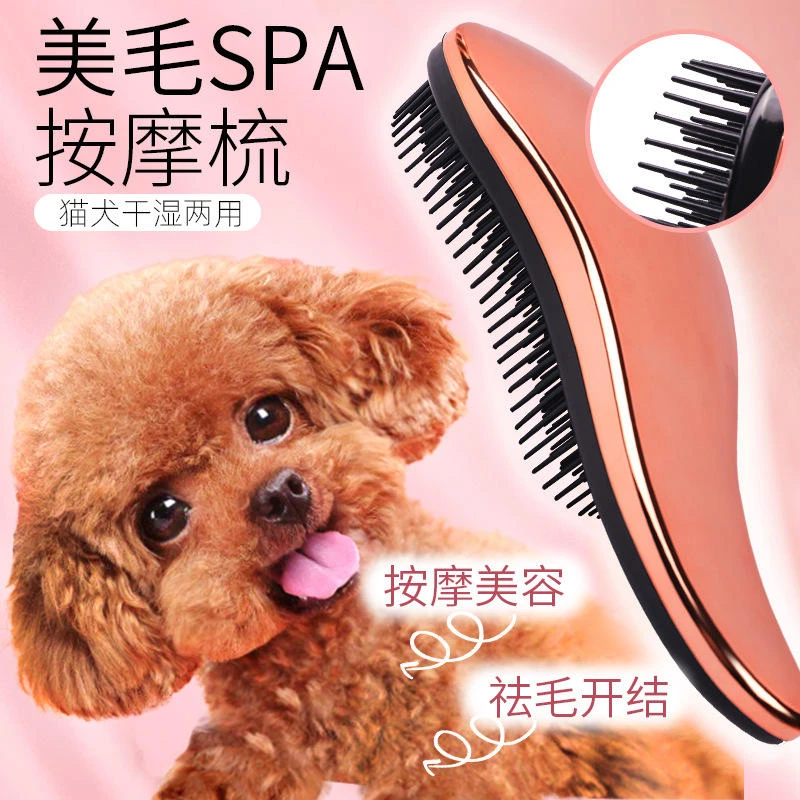 狗狗梳子泰迪梳毛宠物按摩梳拉毛蓬松小型犬用加猫条家用干湿顺发