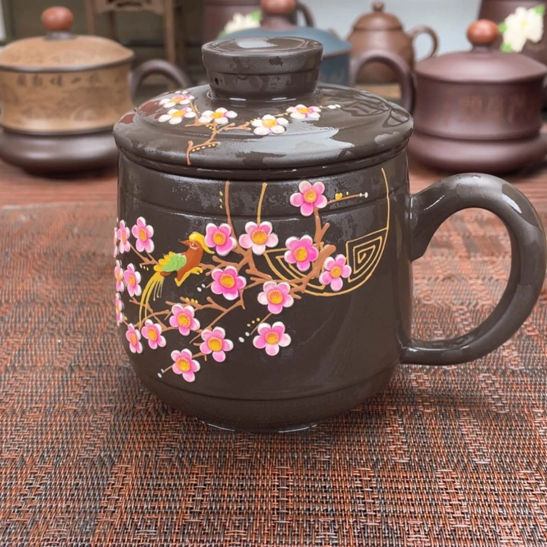 【闪购商品】紫砂茶杯宜兴原矿紫砂盖杯微瑕