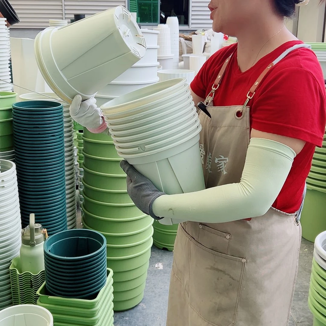 瑕疵青山盆3#米白色10个无托