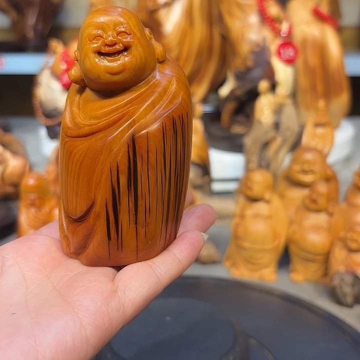 柏木太行崖柏弥勒佛