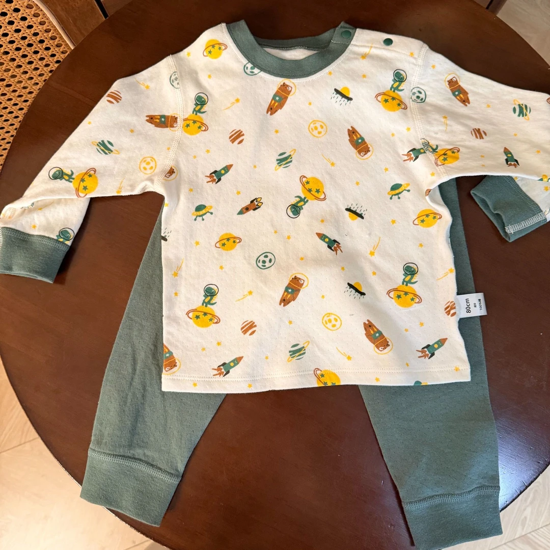 【满印空气棉】满印秋衣套装男童女童