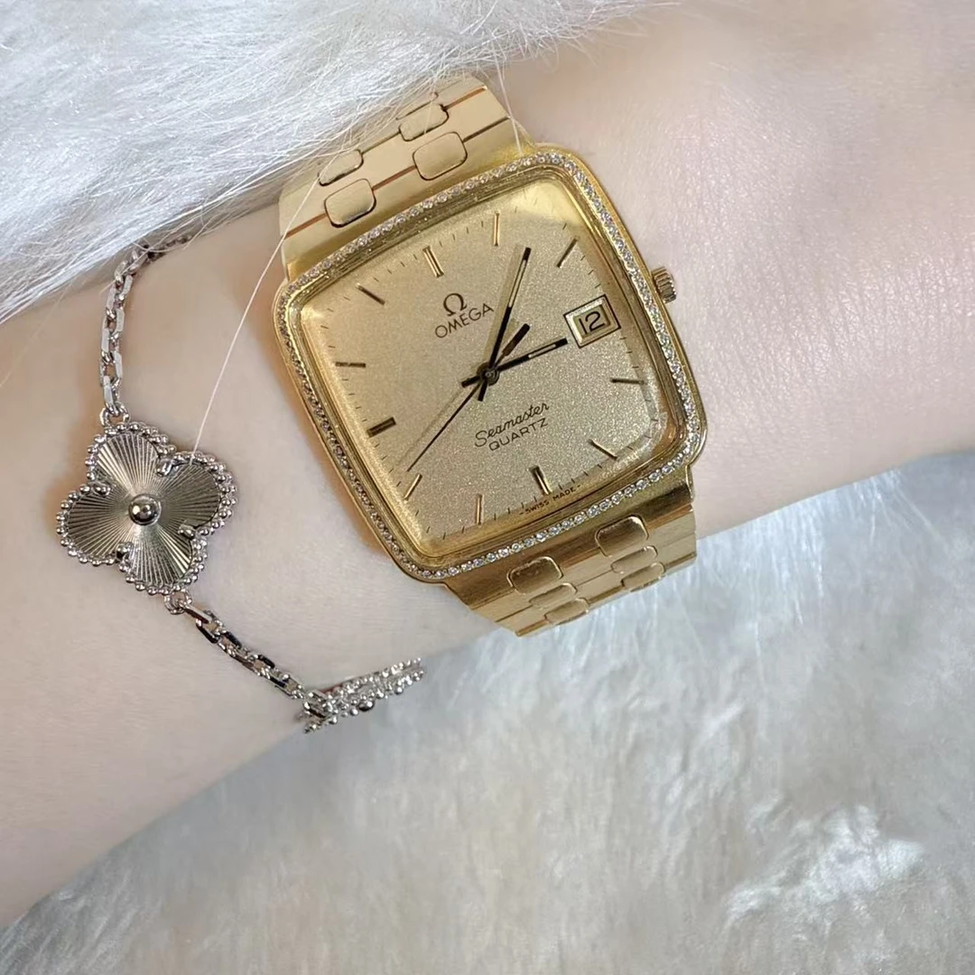 95新 Omega/欧米茄 石英腕表/后镶钻/1