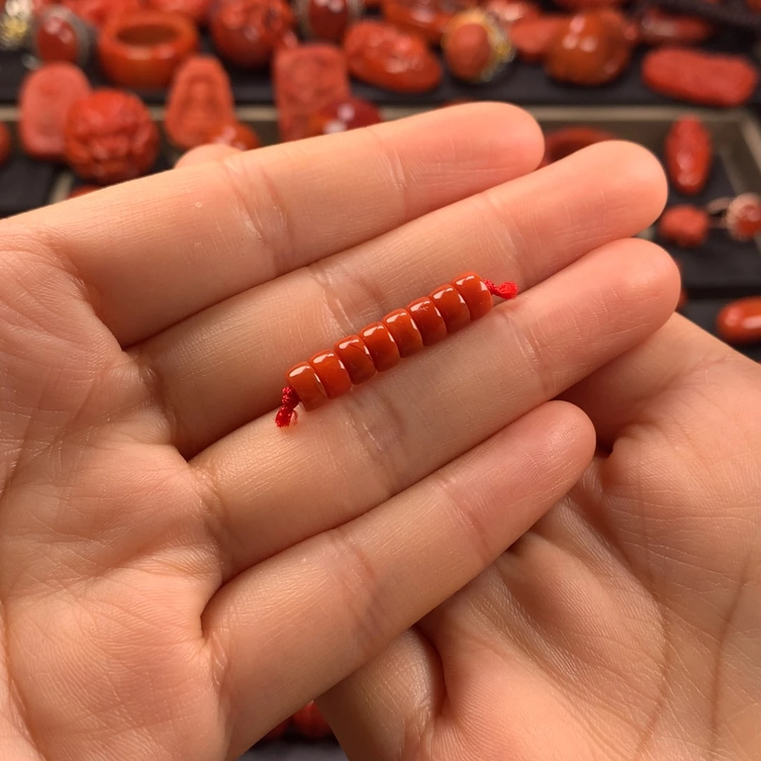 南红玛瑙药片隔片5.9MM未镶嵌