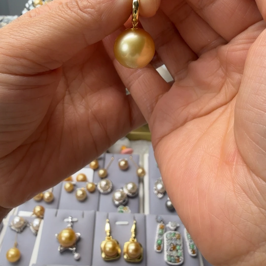 海水珍珠银S925镶嵌颈饰14.8