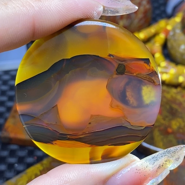 玛瑙/玉髓颈饰足银镀金镶嵌
