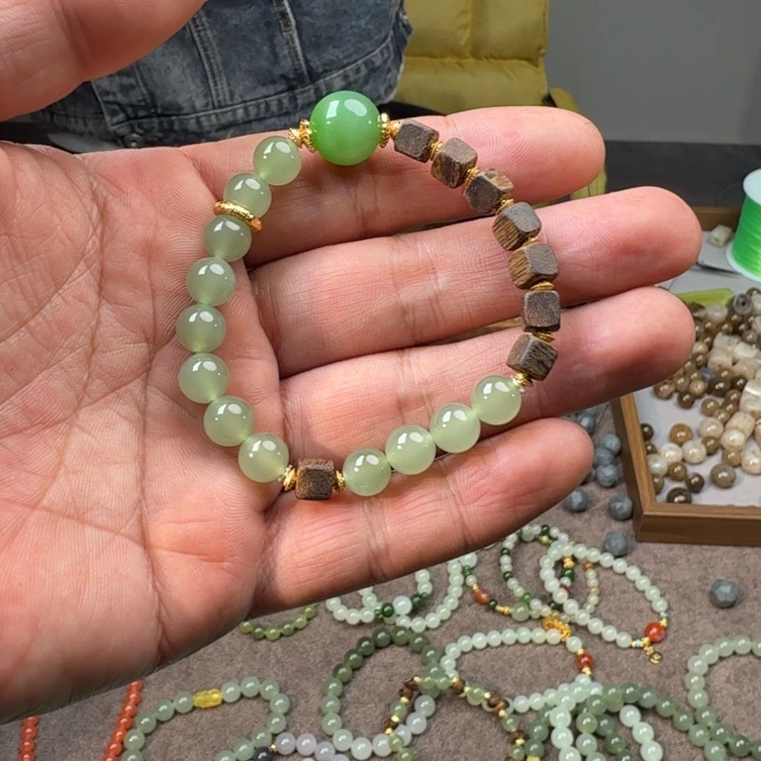 和田玉未镶嵌手链