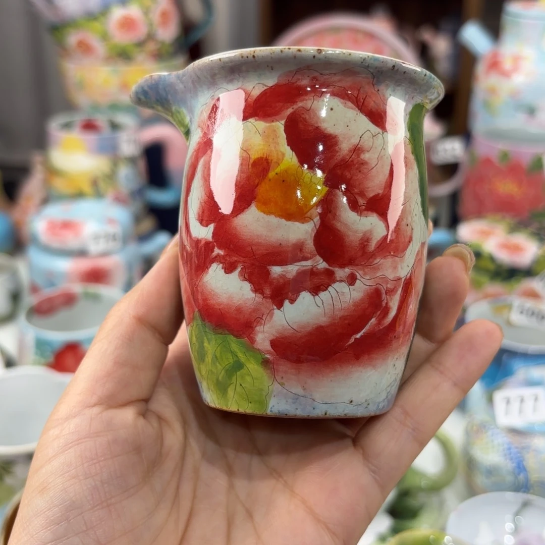 瓷片景德镇手绘高温釉下彩陶瓷茶具