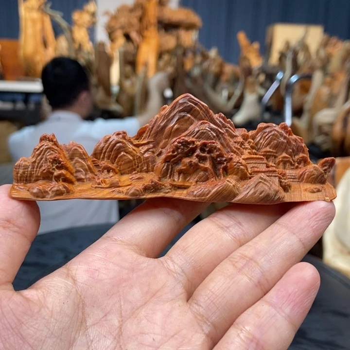 柏木（崖柏）手把件山水