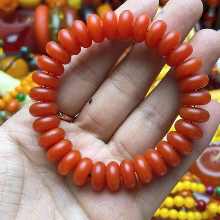 树脂制品80号红色算盘手串