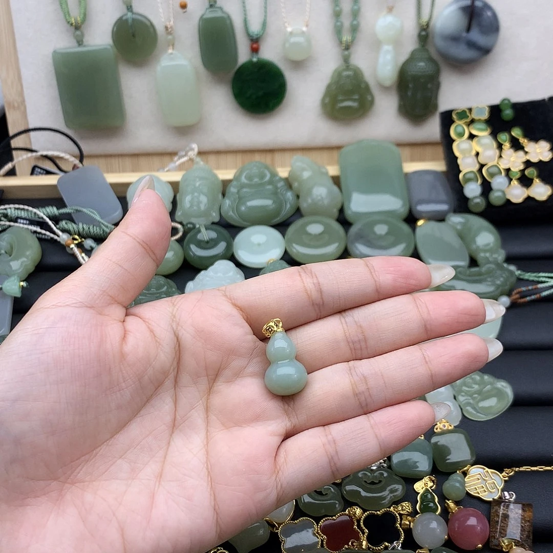 吊坠(不含链)银S925镶嵌和田玉