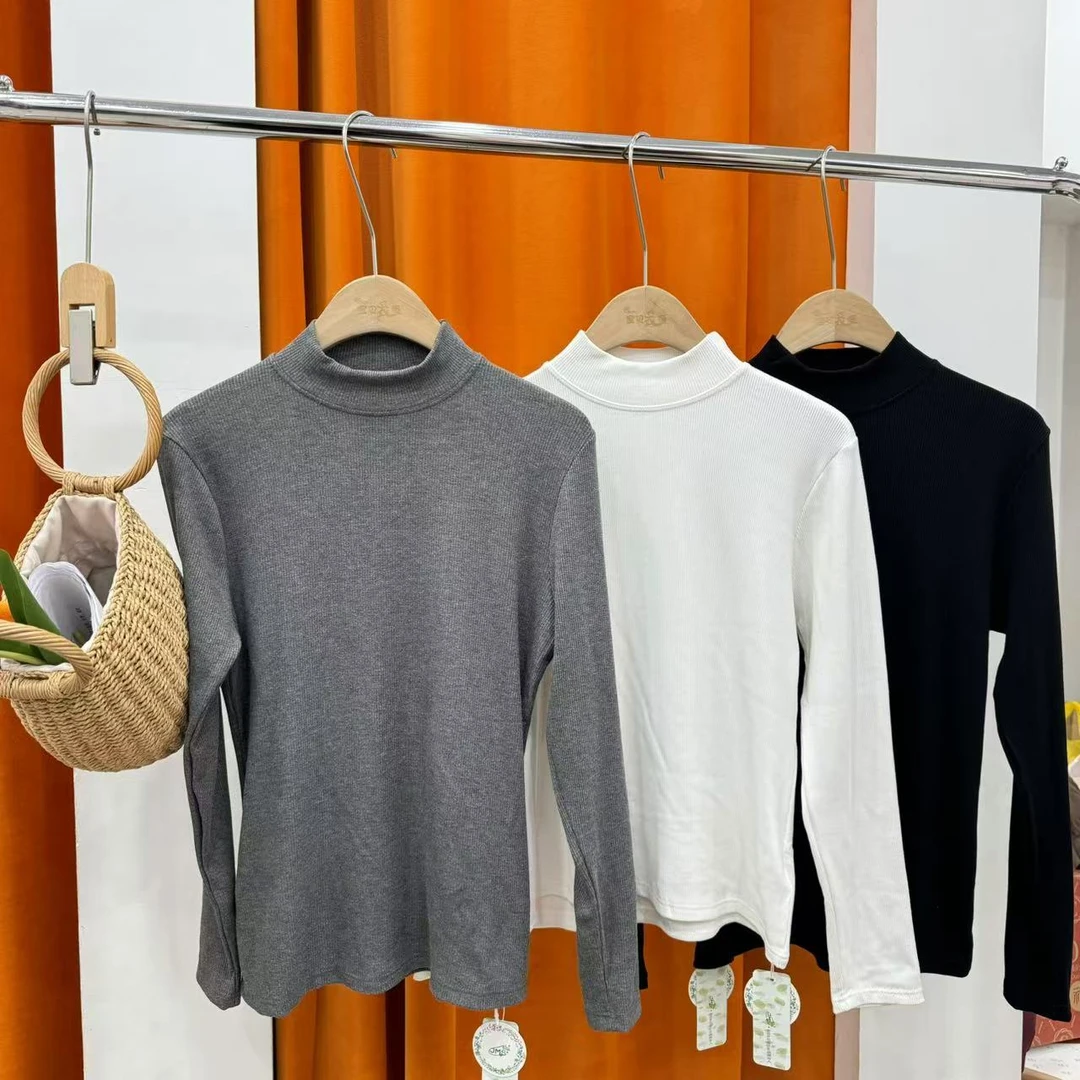 【宝贝家】712高货坑条磨毛打底衣