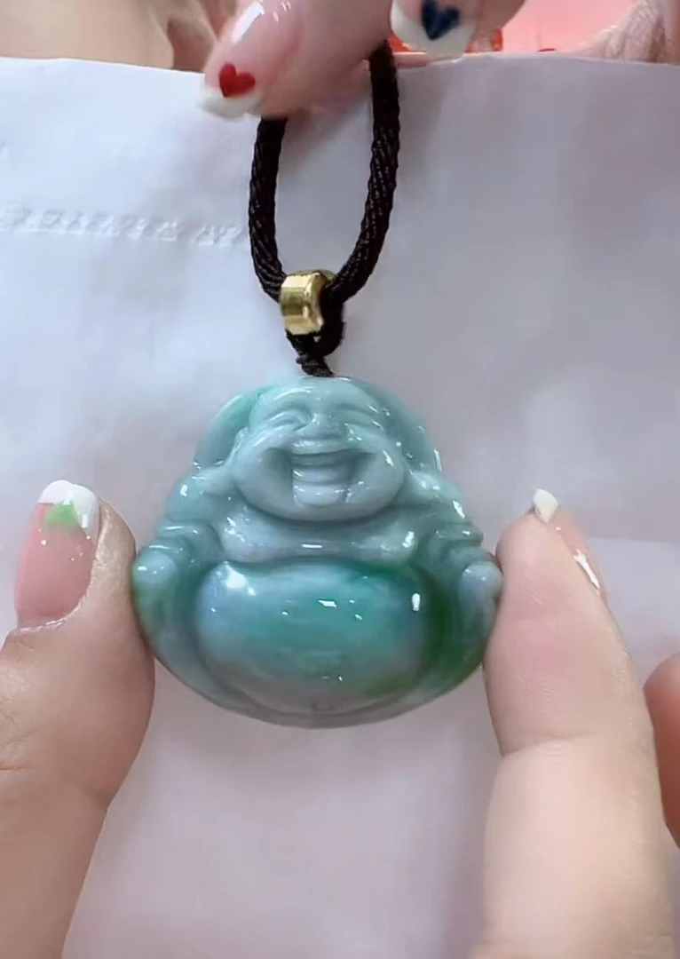 天然翡翠A货孤品吊坠123