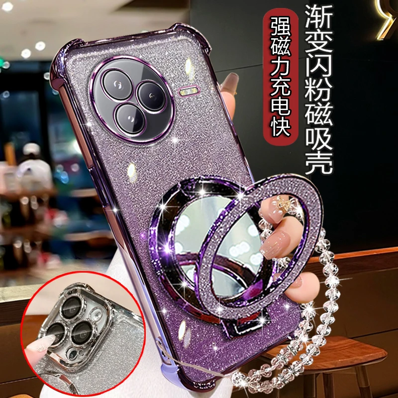 适用小米Civi5Pro曲屏手机壳全包镜头25067PYE3C闪粉软壳四角防摔