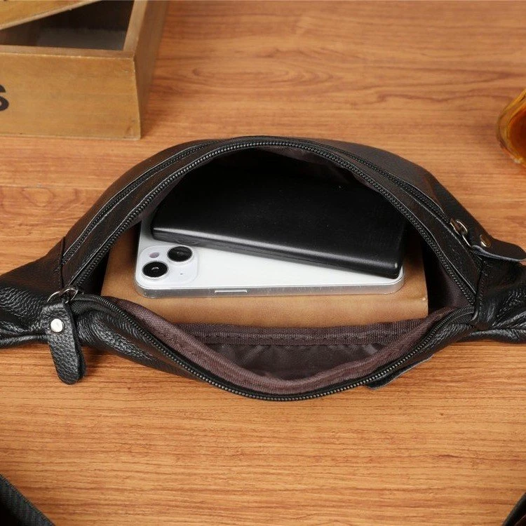 30百搭腰包休闲小街头潮流运动复古包腰胸包中个性时尚真皮防水