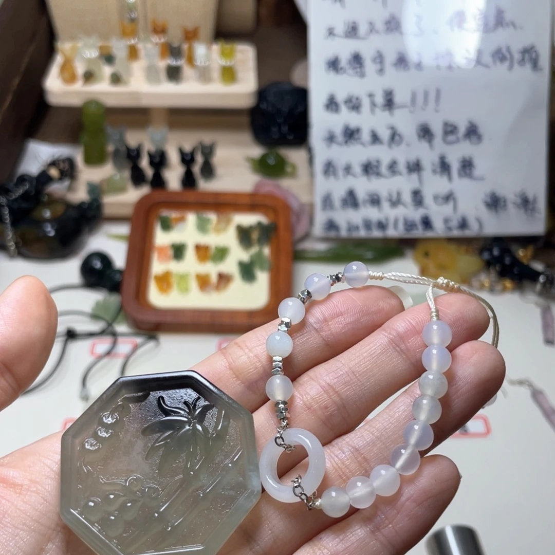 蛇纹石玉颈饰未镶嵌寒*