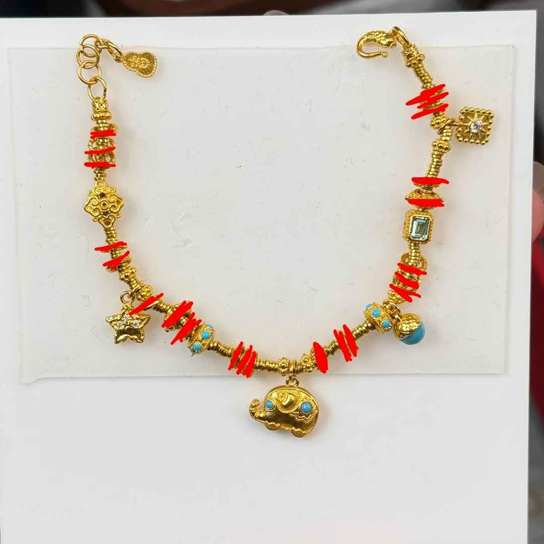 ★现货★DIY设计手串墩墩象搭配款预估16.86g-波妞宝子专拍