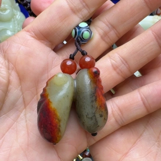 和田玉挂件未镶嵌人***8