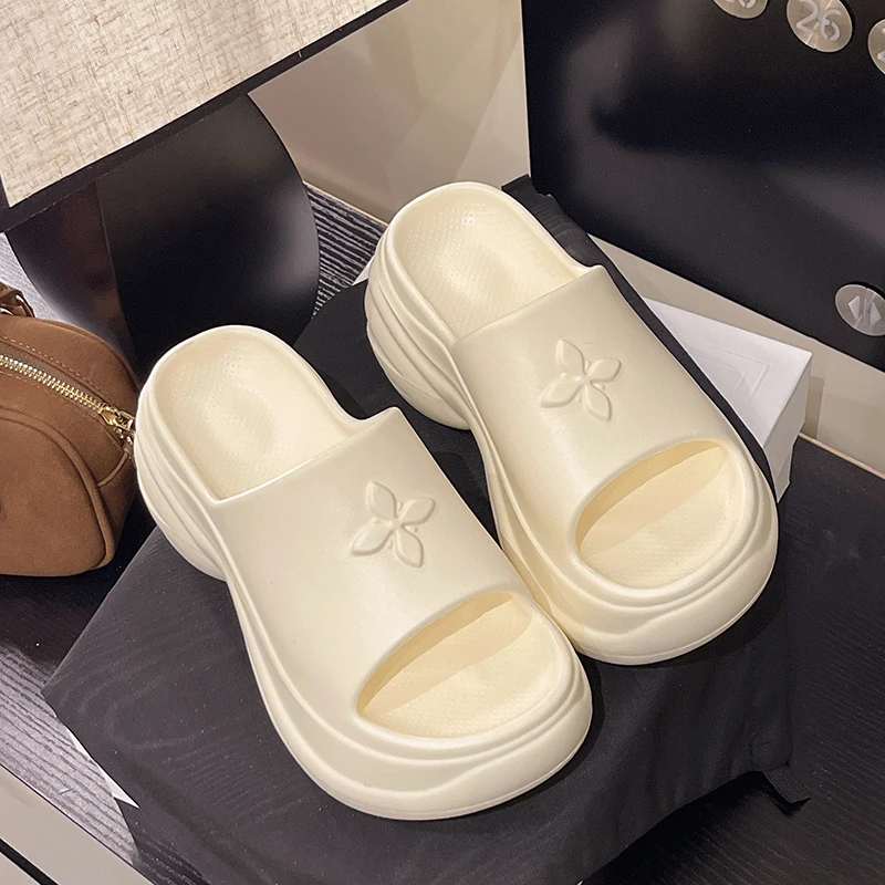 丝蒙妮8CM厚底小个子增高拖鞋女夏季外穿凉鞋海沙滩鞋凉拖鞋户外