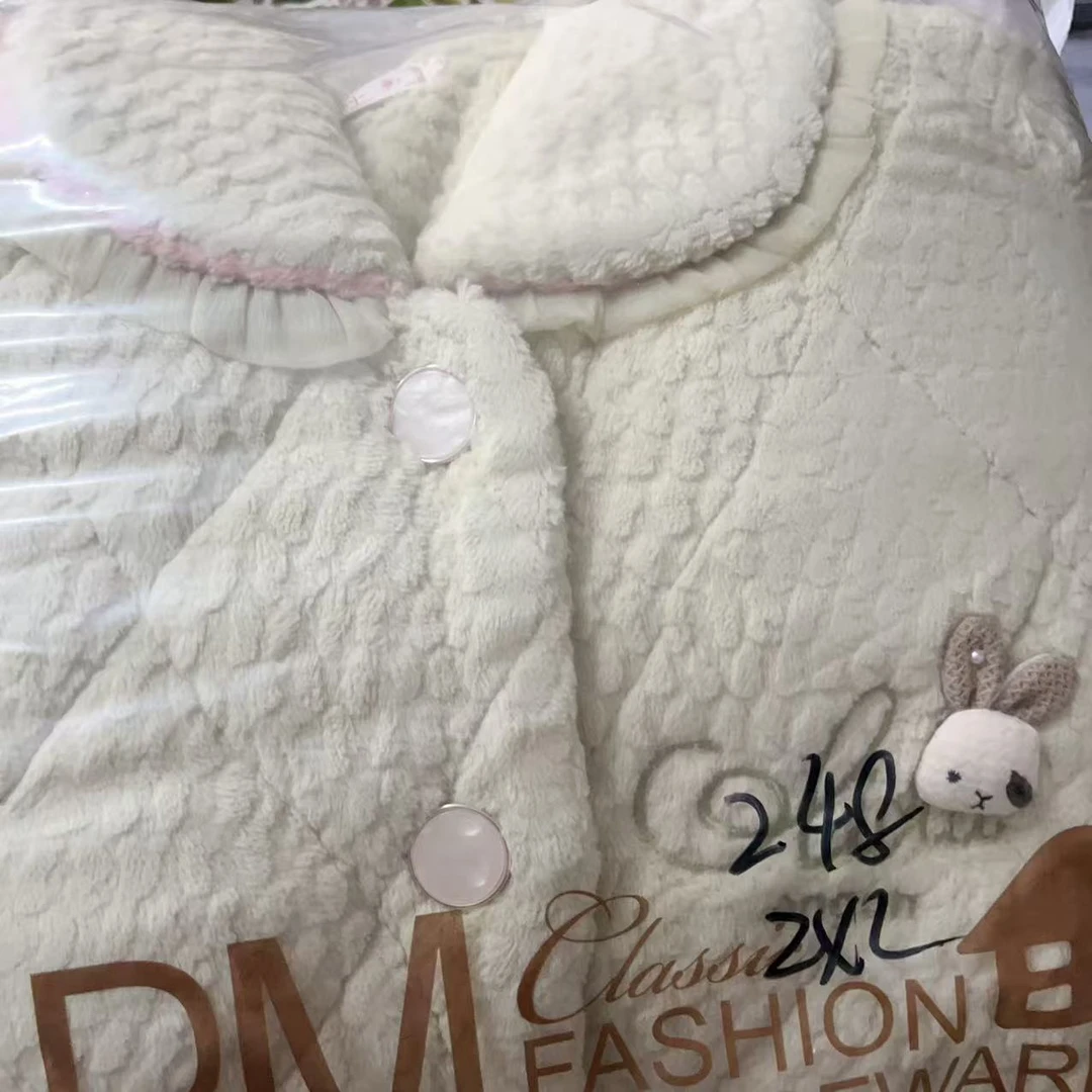 【248】冬季女士雪糕暖肤绒精品高货袍套三层夹棉加厚