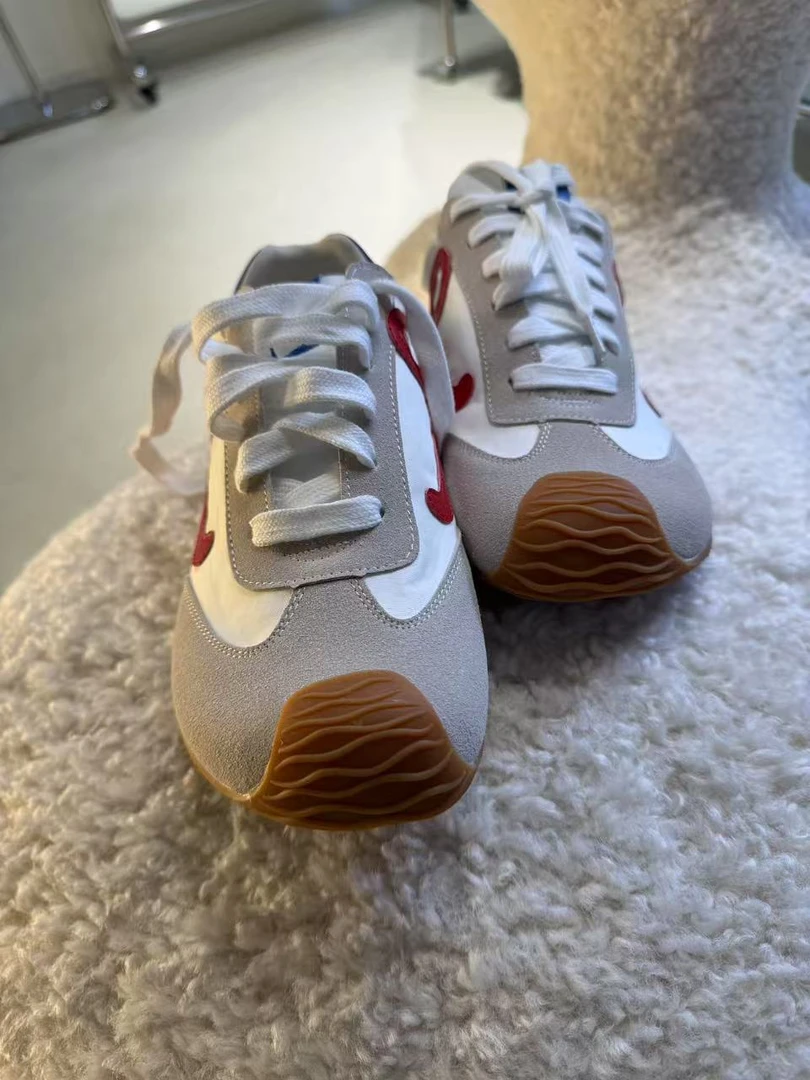 KUOKUO阿甘鞋情侣款华夫芭蕾休闲鞋厚底复古走秀德训鞋女