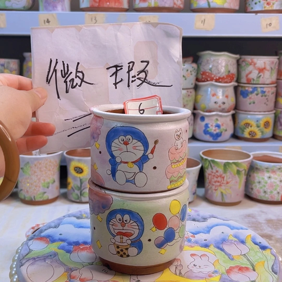 多肉花盆粗陶景德镇陶瓷6