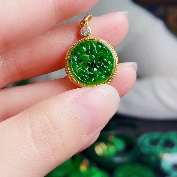 翡翠银S925镶嵌颈饰