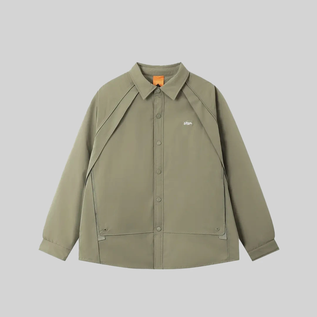 衬衫领拼接情侣羽绒服 男士服装冬季休闲羽绒服保暖外套 9957