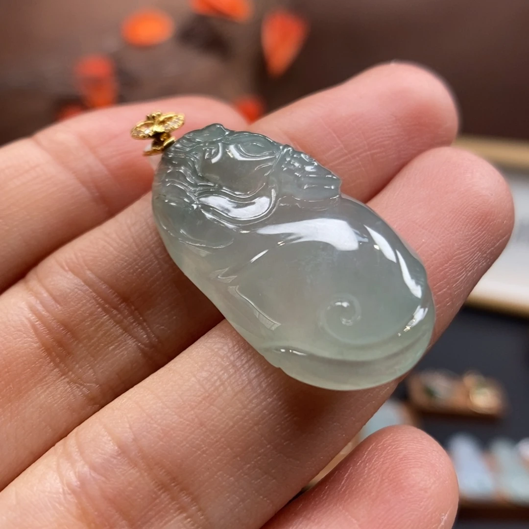 【闪购商品】颈饰18K金镶嵌翡翠34