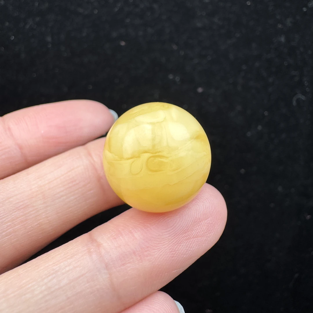 A1874天然俄料蜜蜡单珠18.2mm 支持鉴定 假一罚四