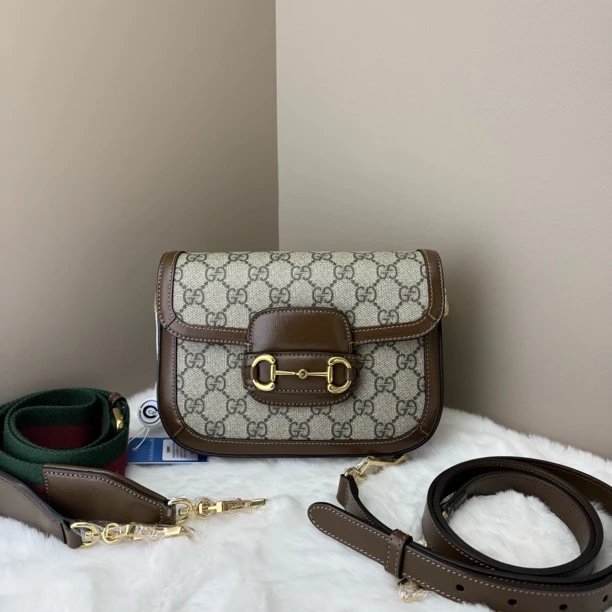 99新 GUCCI/古驰 闲置新 1955马鞍mini单肩包/H929