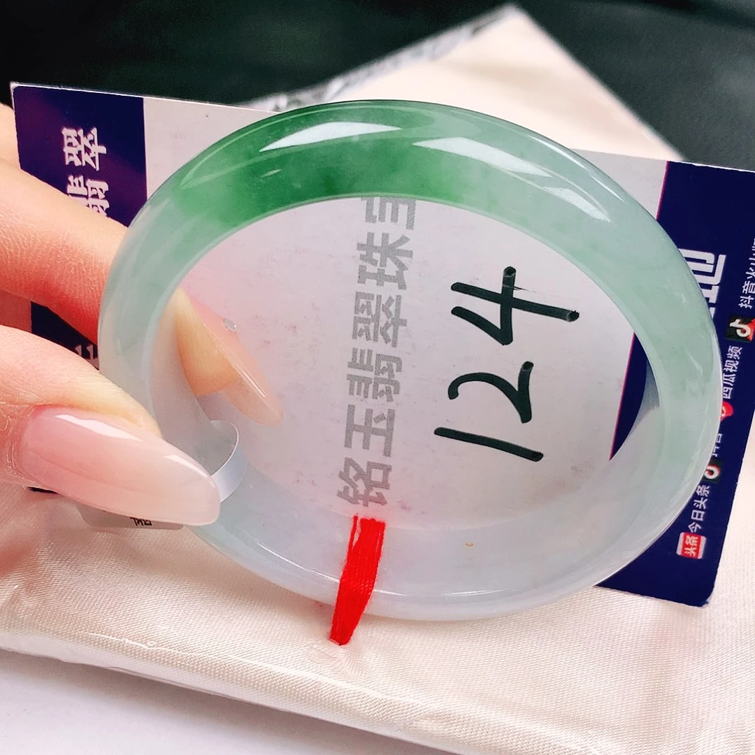 翡翠未镶嵌手镯缅甸天然a货翡翠手镯