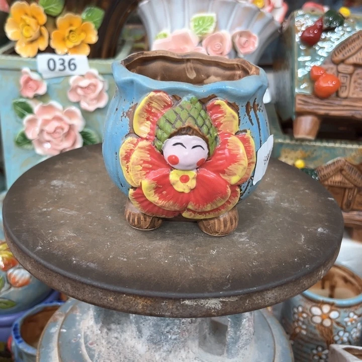 紫砂花盆粗陶材质多肉花盆