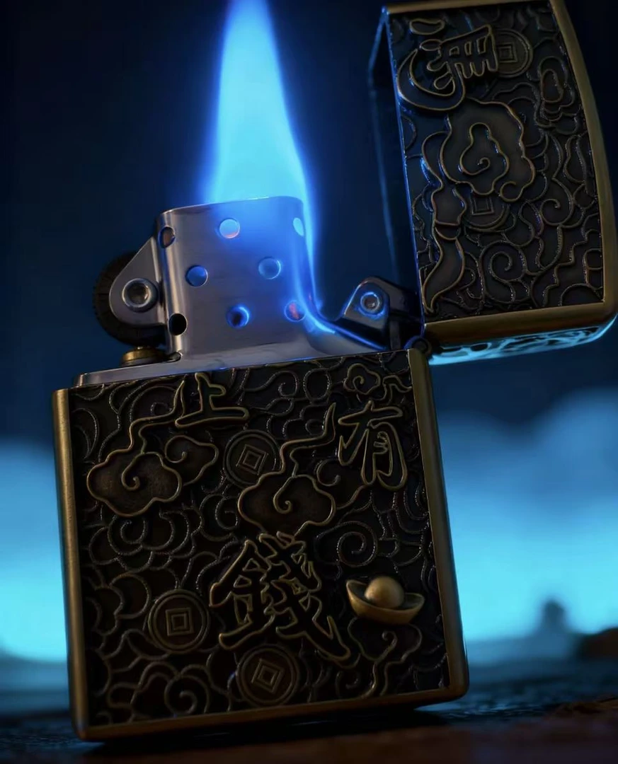 男士炫酷马上有钱防风砂轮火机